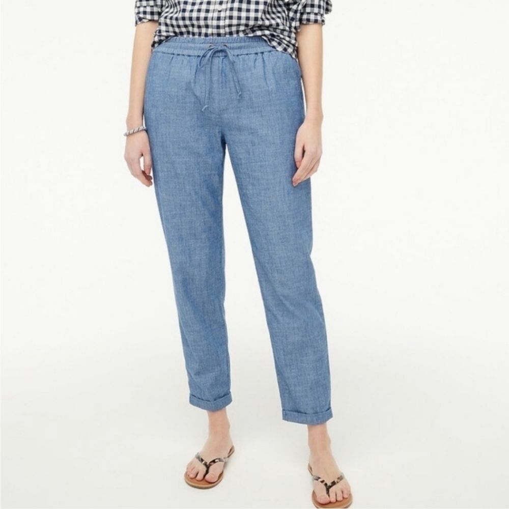 J. Crew Factory -1316 NWT Women's Chambray Drawstring Pant Soft Blue in Size 2T‎